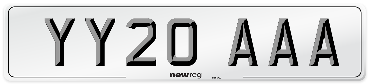 YY20 AAA Number Plate from New Reg